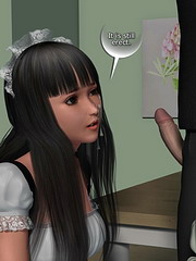 Refined 3d doll in the filthy hands of perverse monsters